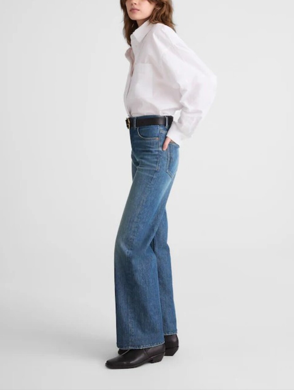 Madewell Perfect Vintage Wide Leg Jean Dark Wash Denim Size 29